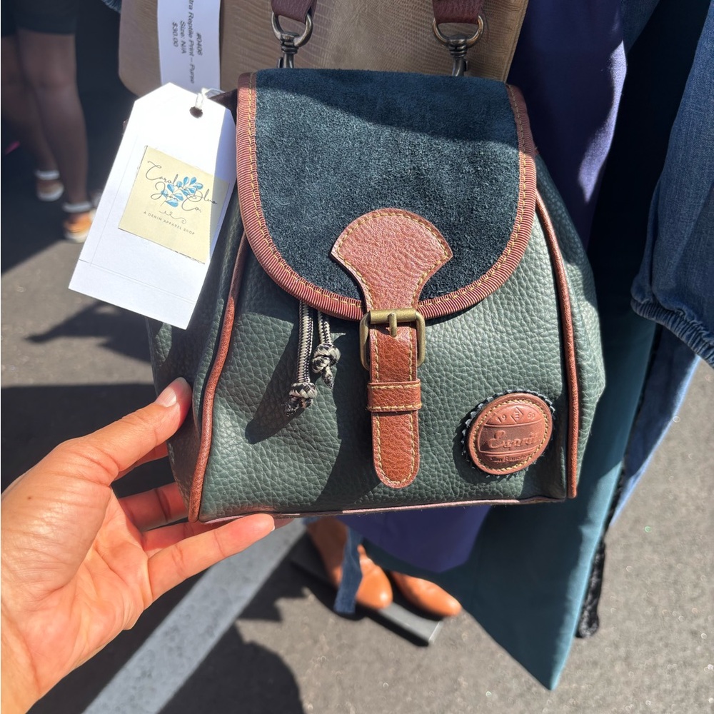 Esprit Green and Brown Crossbody Bag